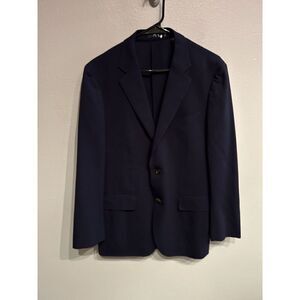 Suitsupply Traveler Havana Single Breasted Unlined Mens 40s Slim Cut Blue Blazer